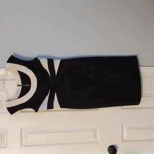 Black dress with cream accentd